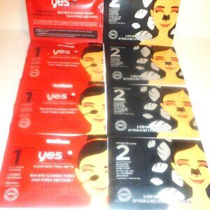 4x YES to TOMATOES 2 Step NOSE KIT Clear Skin BYE Clogged Pores Charcoal Detox